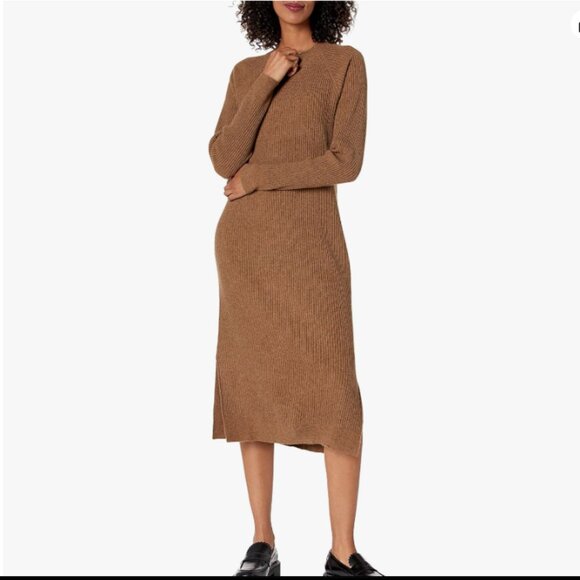 The Drop Renata Rib Midi Sweater Dress, Large, NWT, Minimalist Chic - Picture 1 of 10